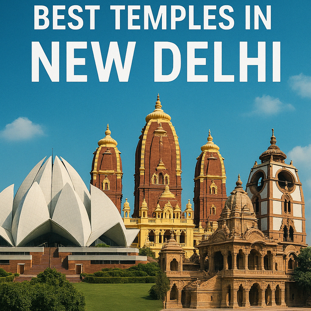 Best Temples to visit in New Delhi- Lotus temple, ISKCON, Akshardham and many more